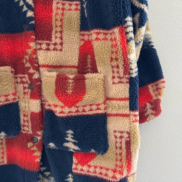 Anthropologie Pilcro Leopard Duster Jacket Sherpa Southwestern Country Boho Med - Picture 9 of 16